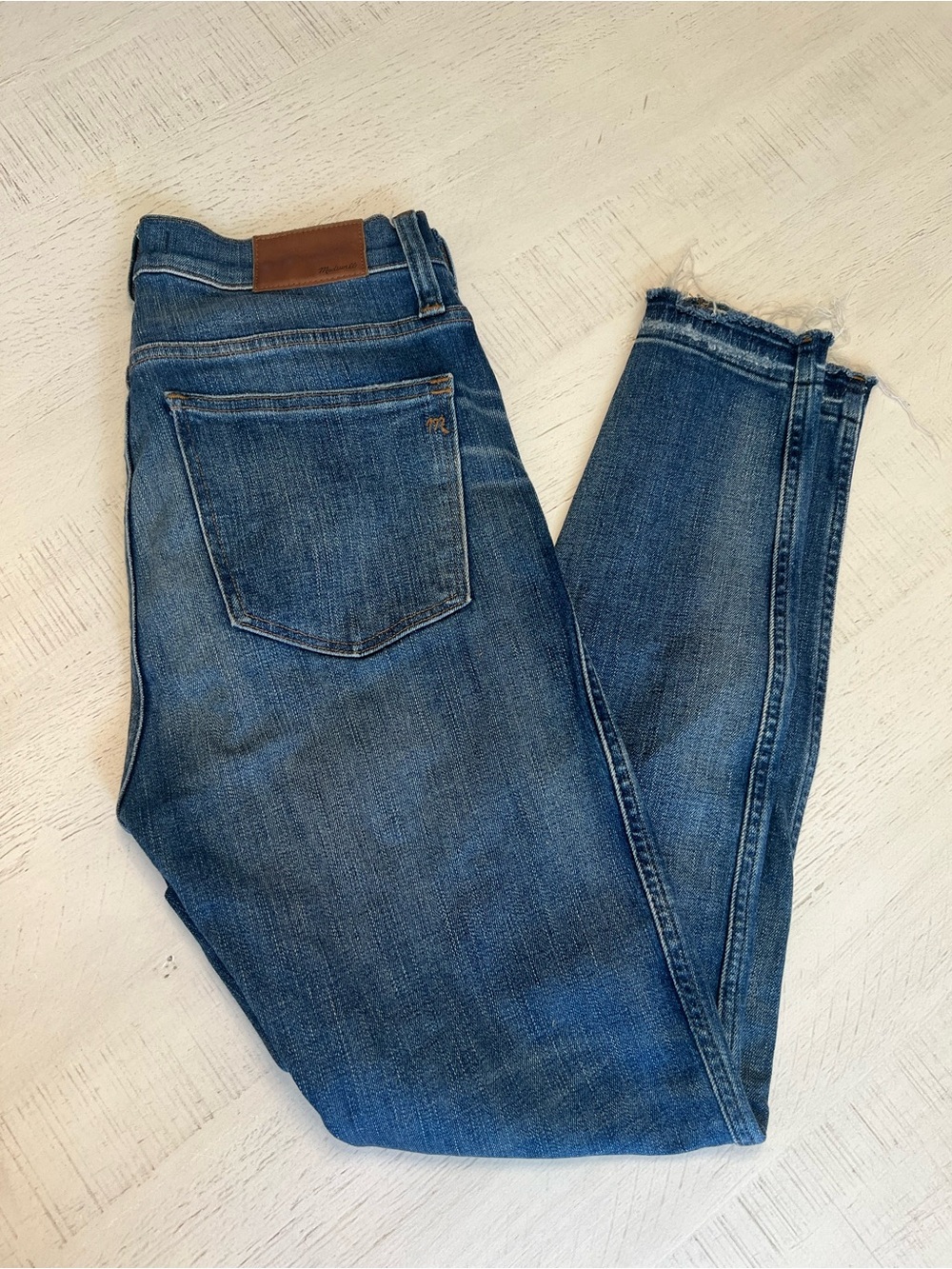 Madewell High-Rise Skinny Jeans with Frayed Hem - Picture 1 of 7